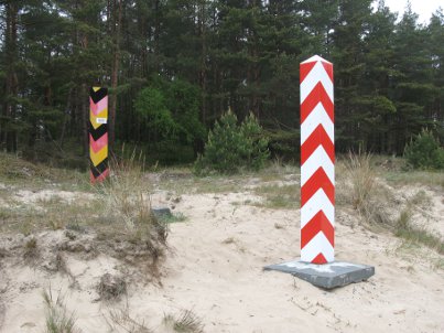 Silke Markefka und Nikolai Vogel: Nach der Grenze / Sonntag, 17. Mai 2009, Grenz&uuml;bergang zwischen Ahlbeck und Swinoujscie (Swinem&uuml;nde), Grenze Deutschland/Polen